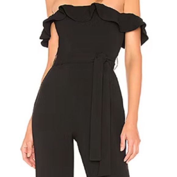 NWOT Tularosa Wide Leg Off Shoulder Ruffle Jumpsuit - Picture 4 of 5